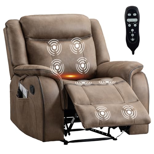 Faux Leather Heated Massage Recliner Chair for Adults O52817