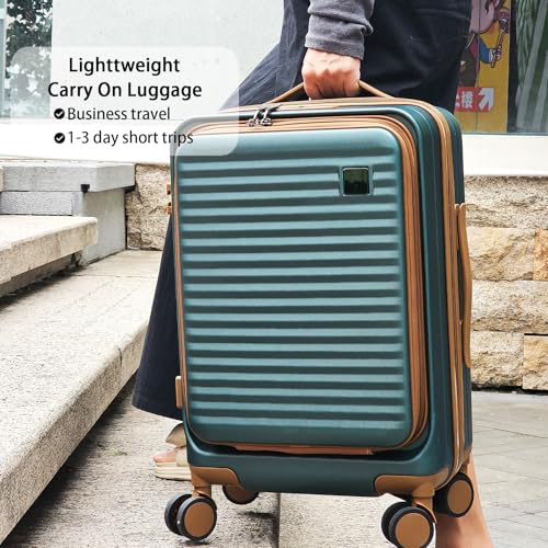 Expandable Carry-On Luggage, Hardside, Spinner Wheels, TSA Lock, 20-Inch U64815