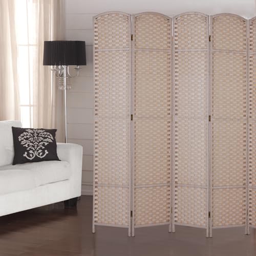 4 Panel Room Divider Screen 5.6 Ft Tall Folding Privacy Partition N658