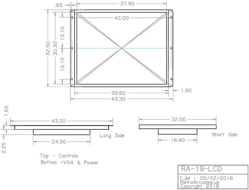 19 Inch Arcade Game LED Monitor for Jamma MAME Cabinets Z58501