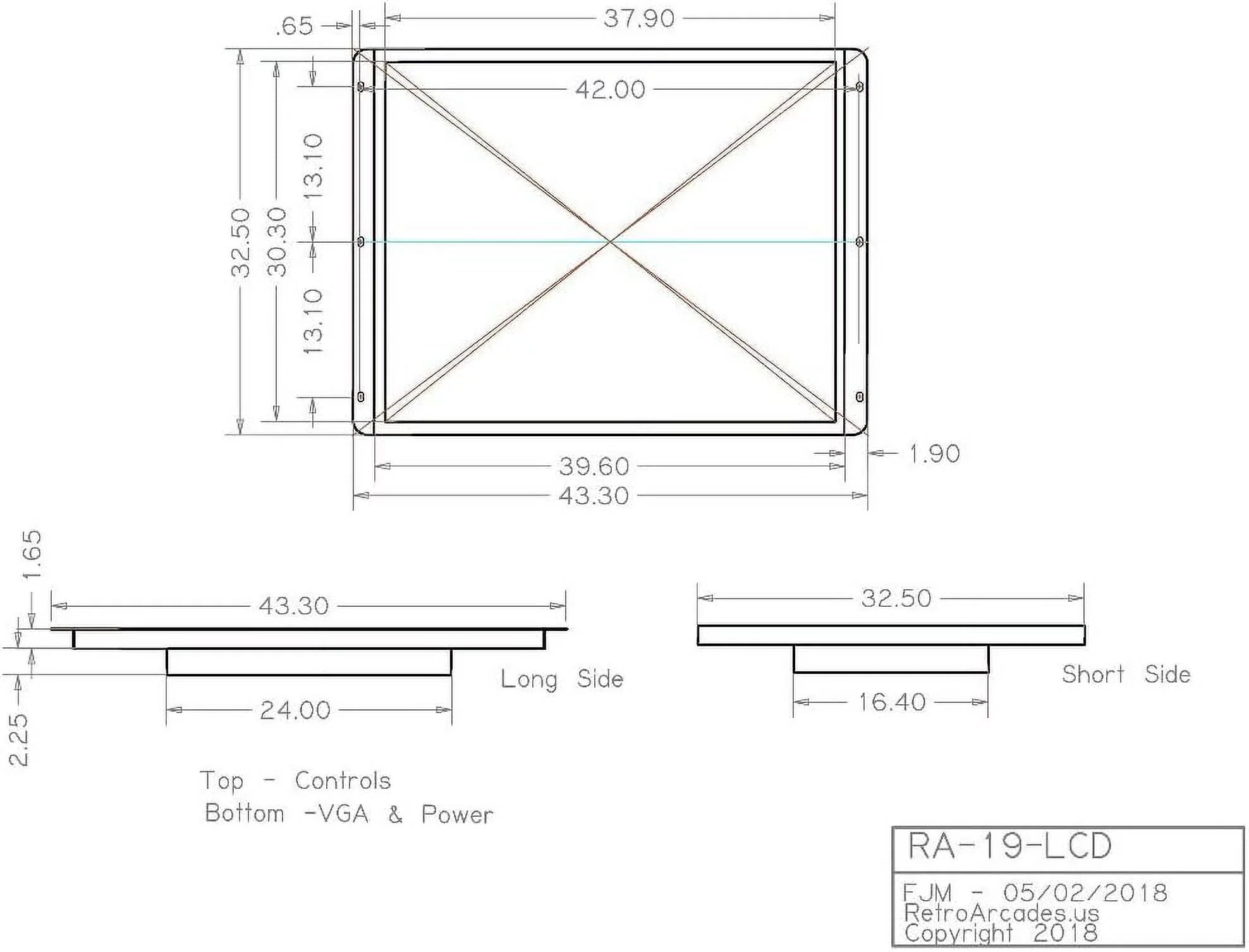 19 Inch Arcade Game LED Monitor for Jamma MAME Cabinets Z58501