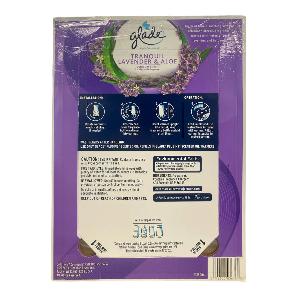 Lavender & Aloe Air Freshener Refills, 9 Count D4587