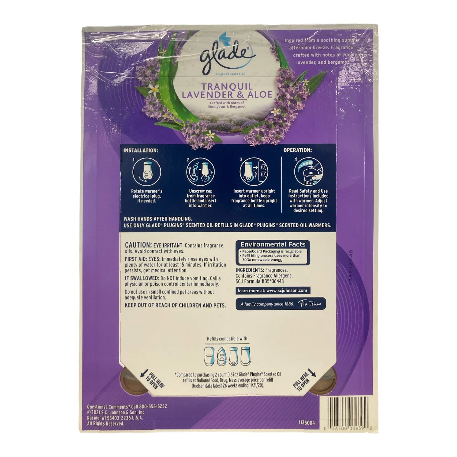 Lavender & Aloe Air Freshener Refills, 9 Count D4587