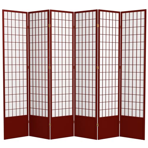 7 ft. Tall Window Pane Shoji Screen Room Divider, 3 Panels T5246