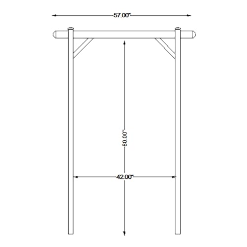 PVC Patio Garden Arch with Lattice Trellis for Climbing Plants N446568