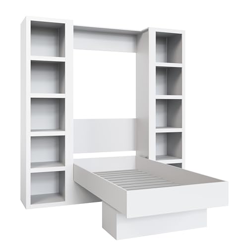 Queen Murphy Wall Bed with Two Bookshelves Y365306