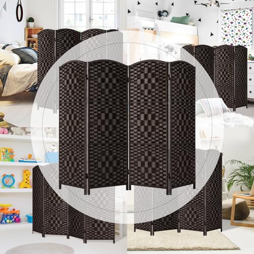 3 Panel Folding Room Divider, Privacy Screen, Dark Mocha S685