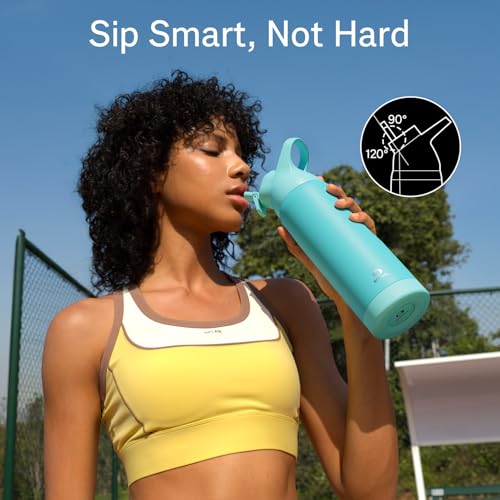Insulated Stainless Steel Water Bottle with Straw, 24 oz X205853