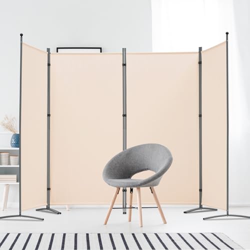 3 Panel Room Divider Folding Partition Privacy Screen, Freestanding Fabric Panel, 102" W x 71" H, Black V153
