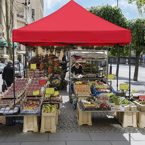 Heavy Duty Pop Up Canopy Tent 10x20 with Wheeled Carry Bag, White X6840