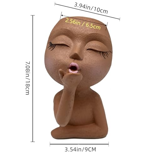 Face Planter Pot for Plants Succulent Cactus Indoor Outdoor X2192