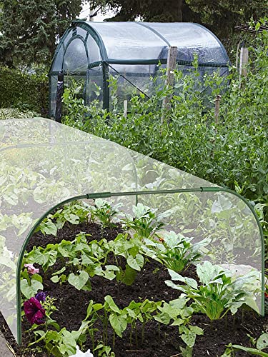 Greenhouse Hoops Grow Tunnel for Raised Garden Beds, DIY Plant Support Stakes D760312