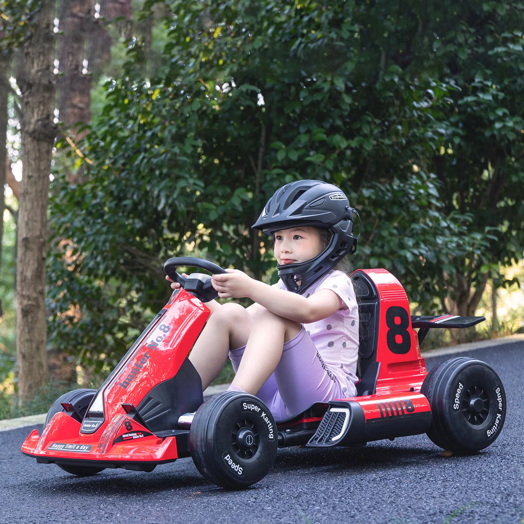 Electric Ride On Go Kart for Kids Adults, 12V Remote Control Q4063