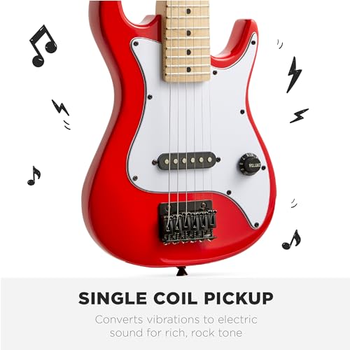30in Kids Electric Guitar Beginner Starter Kit with Amplifier, Metallic Blue U78618