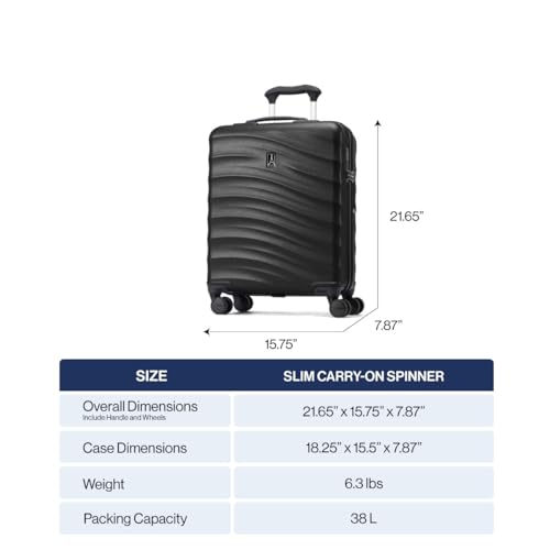 Hardside Expandable Carry-On Luggage with 8 Spinner Wheels and TSA Lock J560758