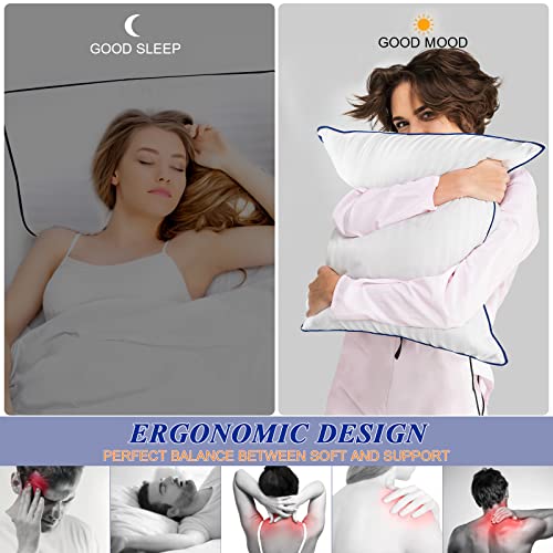 Cooling King Size Bed Pillows Set of 2 for Sleeping X891749