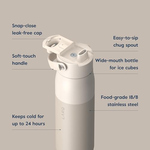 Insulated Stainless Steel Water Bottle 34oz with Silicone Handle L348874