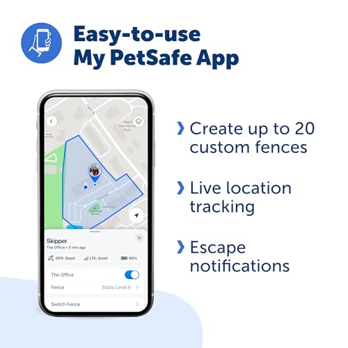 GPS Dog Fence Collar with App Tracking, Waterproof Rechargeable O461899