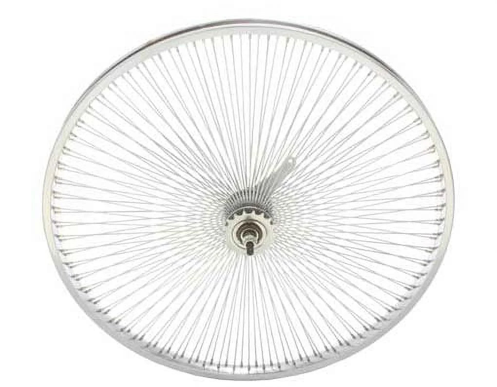26" 144 Spoke Coaster Wheel 14G Chrome. Bicycle wheel, bike wheel, Lowrider bike wheel, lowrider bicycle wheel