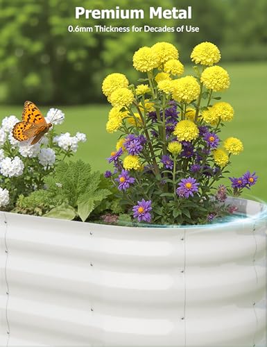 Galvanized Raised Garden Bed for Vegetables, Flowers, Outdoor D165