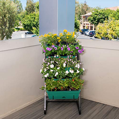 Vertical Garden Herb Raised Bed 4.5FT Freestanding Elevated Planters with 5 Container Boxes E842