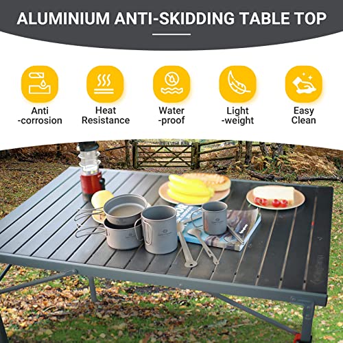 Folding Camping Table Portable Aluminum Roll Up Lightweight for Outdoor Picnic F98743
