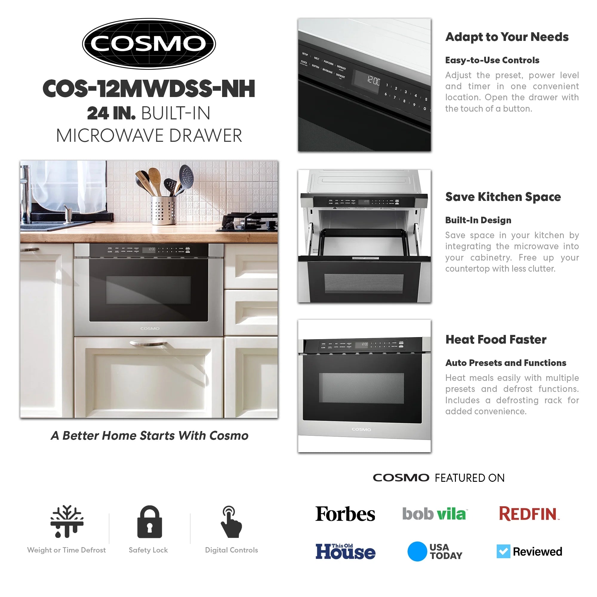 Built-in Microwave Drawer 1.2 cu. ft. Stainless Steel A11376