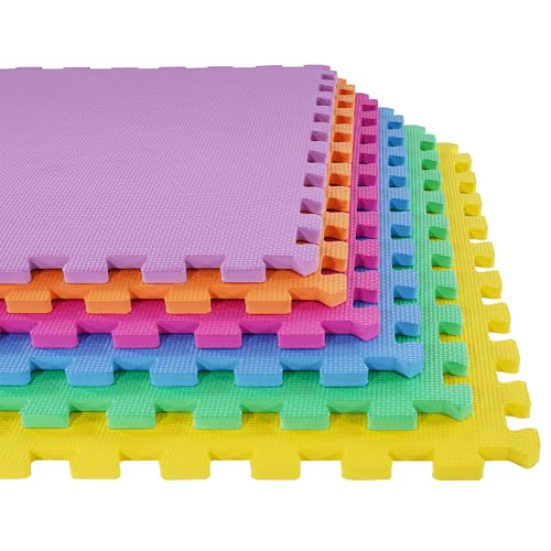 Puzzle Exercise Mat with EVA Foam Interlocking Tiles for MMA, Gymnastics and Home Gym N211438
