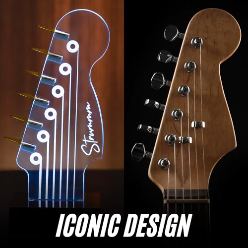 LED Guitar Pick Holder with 7-Color Changing Light, Holds 6 Picks, USB Powered X1551