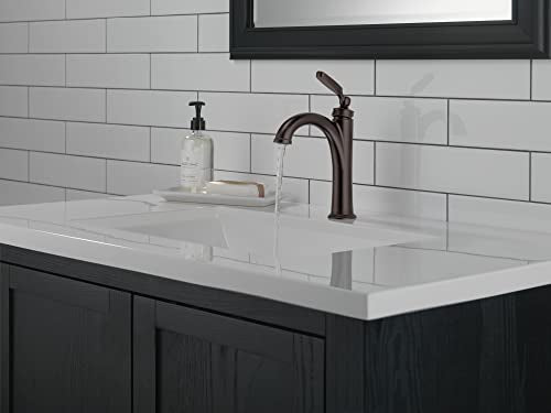 Brushed Nickel Bathroom Faucet with Pop-Up Drain W8724