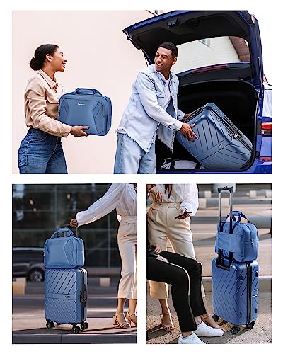Carry On Luggage 22x14x9 with TSA Lock, Hardside Spinner Suitcase 20 inch Black P3277