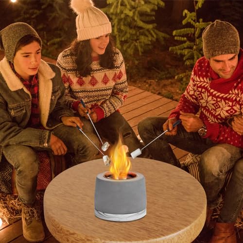 Concrete Tabletop Fire Pit Bowl with Extinguisher H8584