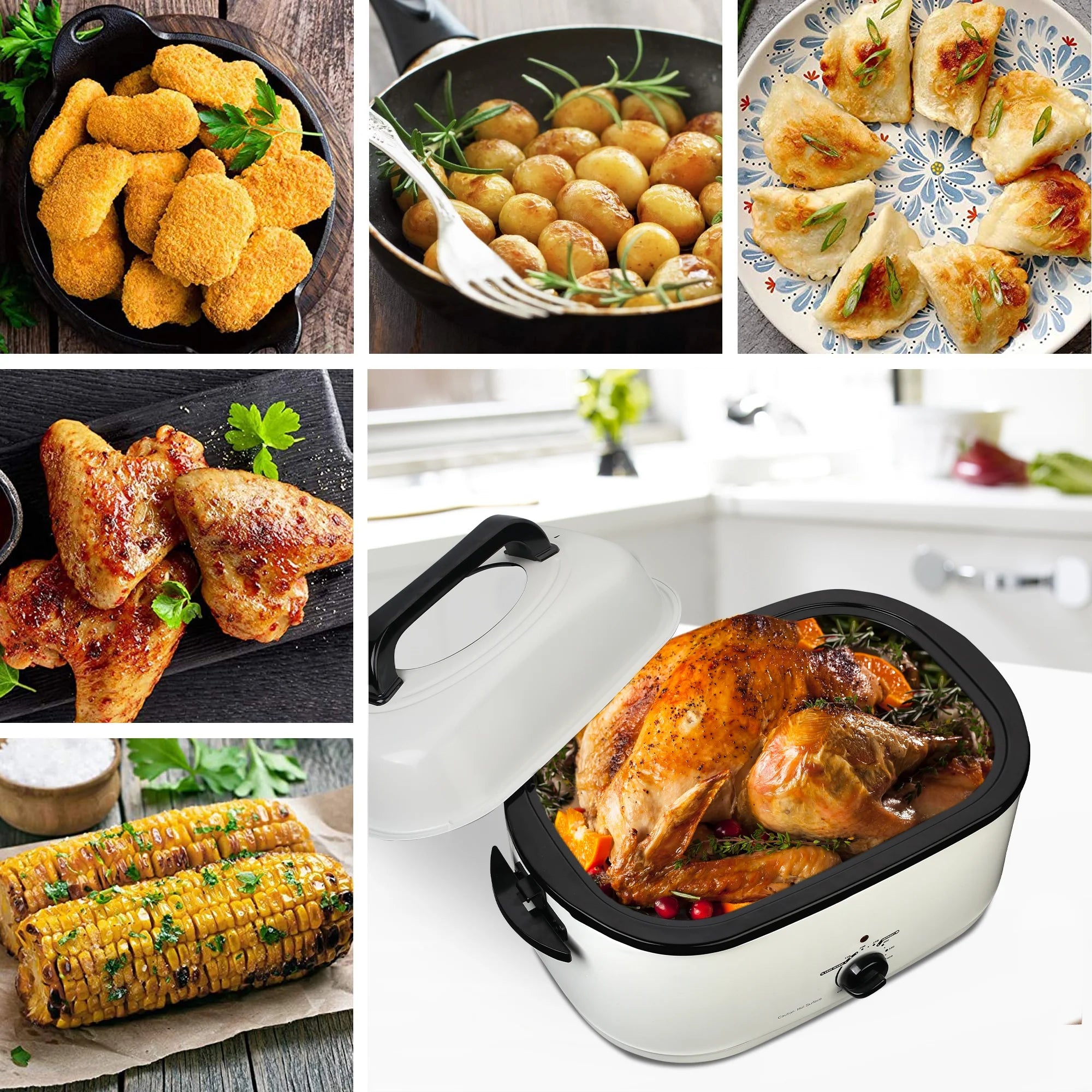 26 Quart Roaster Oven with Self-Basting Lid and Removable Pan W253853