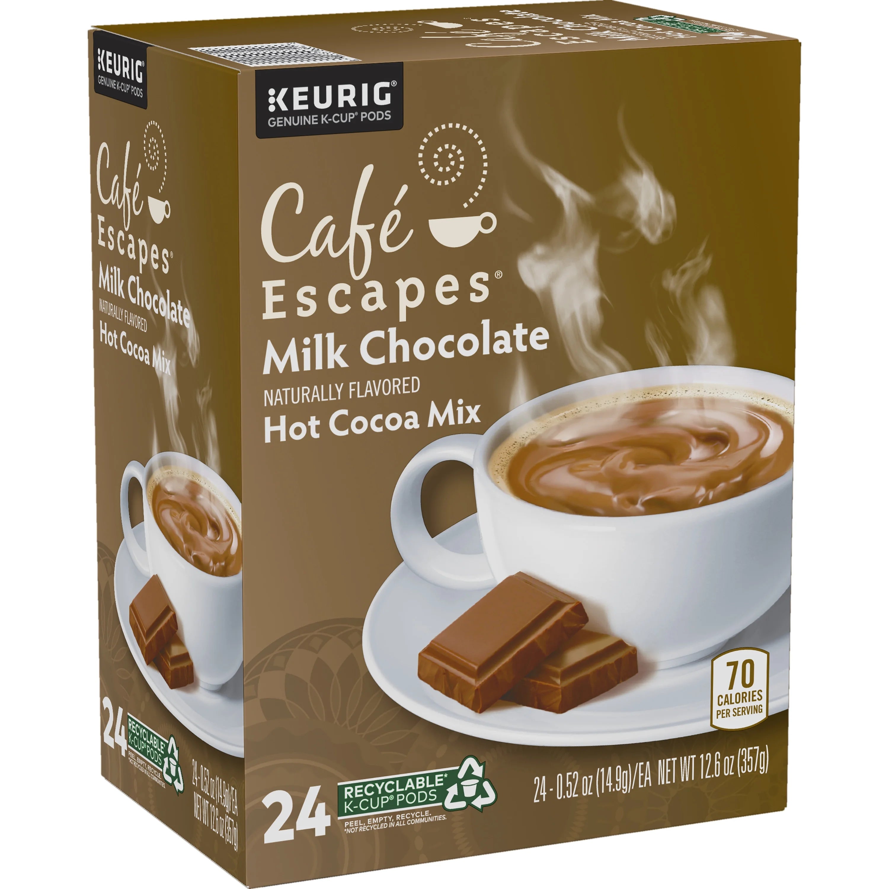 Milk Chocolate Hot Cocoa Single-Serve Pods, 24 Count J394