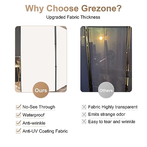 4 Panel Folding Room Divider Privacy Screen with Steel Frame P539789
