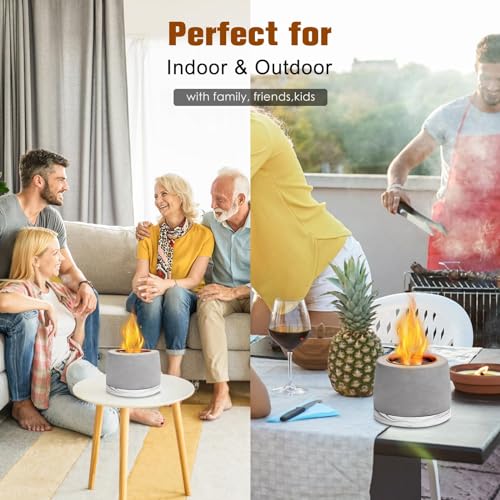 Concrete Tabletop Fire Pit Bowl with Extinguisher H8584