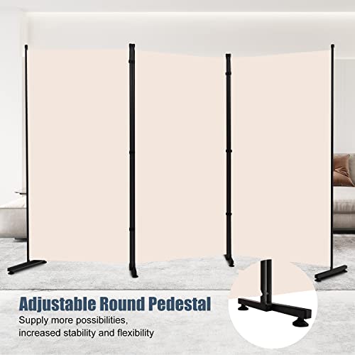Room Divider 6ft 3 Panel Portable Fabric Partition Screen H7762