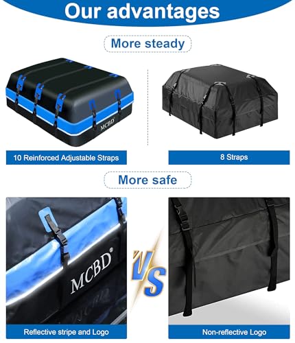Soft-Shell Waterproof Rooftop Cargo Carrier for SUV, 21 Cubic Feet S158395