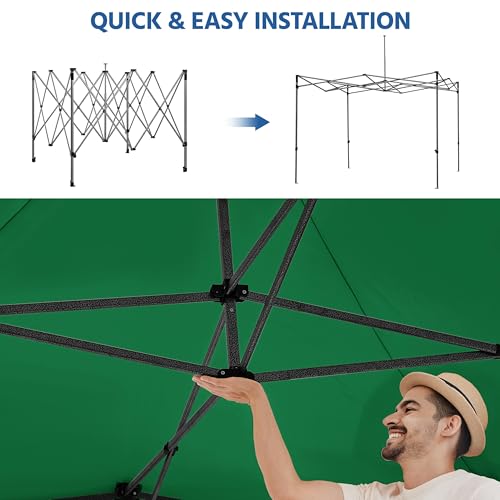 Heavy Duty Pop Up Canopy Tent 10x20 with Wheeled Carry Bag, White X6840