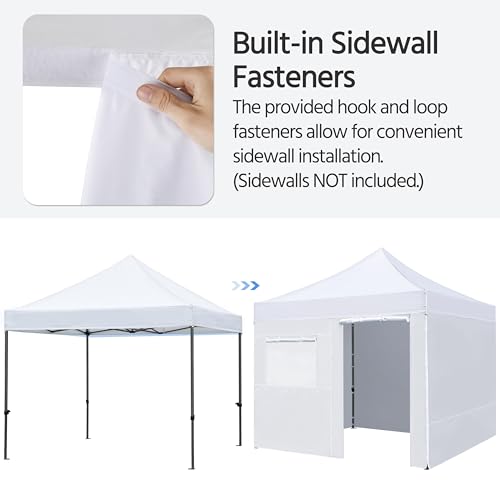 Heavy Duty Pop Up Canopy Tent 10x20 with Wheeled Carry Bag, White X6840