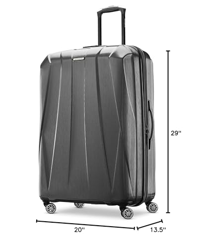Hardside Expandable Carry-On Luggage with Spinner Wheels, Black, 20-Inch S82043