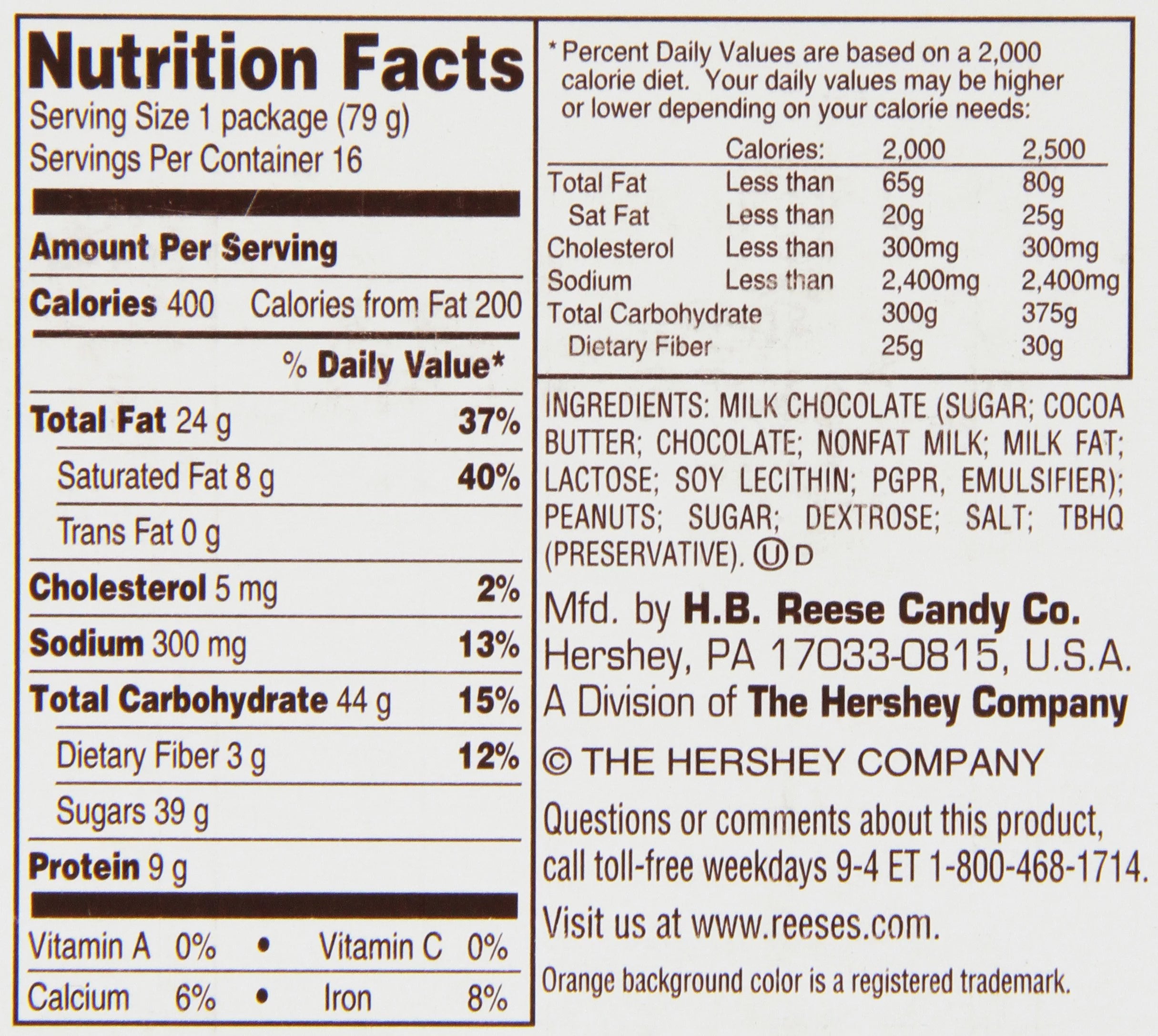 Peanut Butter Big Cup, 2.8 oz, Pack of 16 J159642