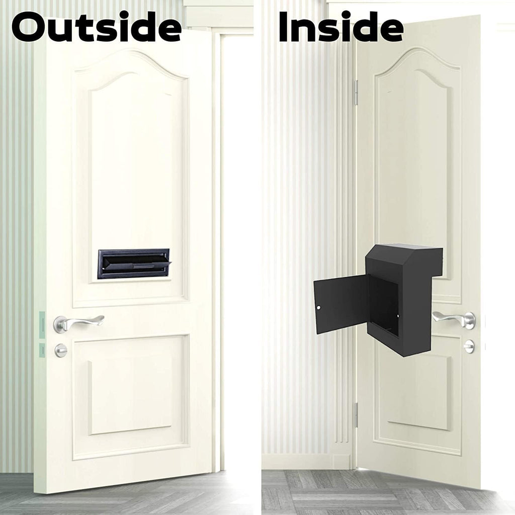 Through-the-Door Locking Steel Mailbox with Rear Access W15266