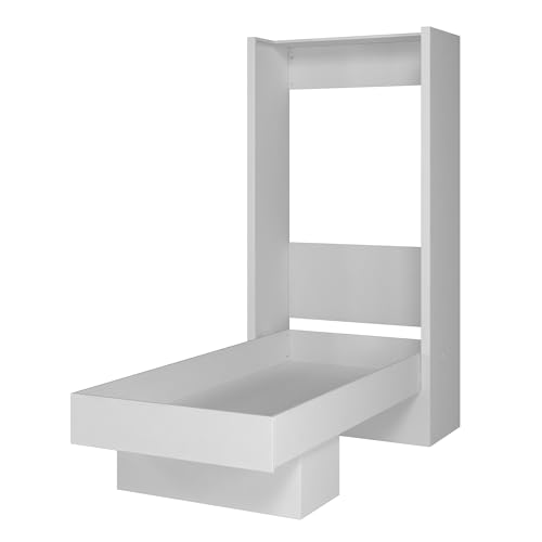 Full Murphy Wall Bed in White with Shelf O67975