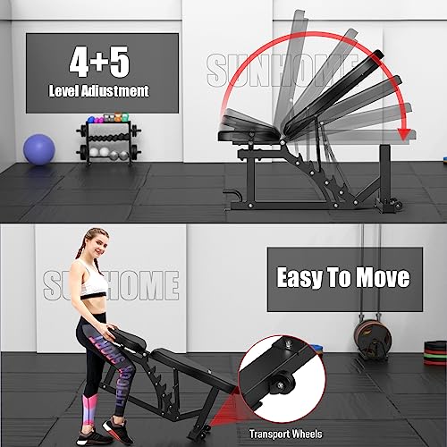 Multifunction Home Gym System with 138LB Weight Stack Y562012