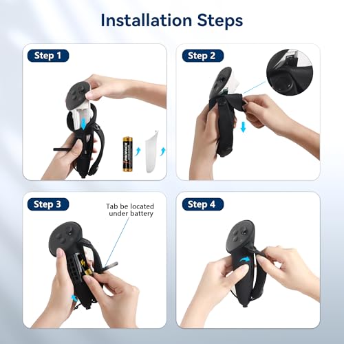 Controller Grips Cover with Knuckle Straps for Quest 3S/3 Z341