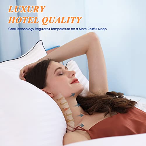 Cooling King Size Bed Pillows Set of 2 for Sleeping X891749
