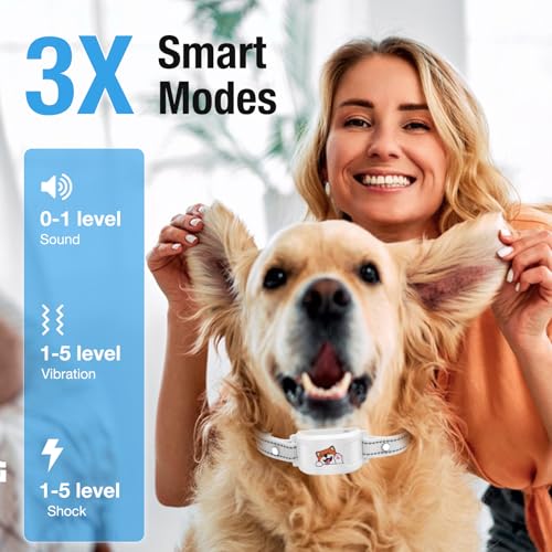Wireless GPS Dog Fence & Training Collar, Waterproof Rechargeable, App Customizable T36438