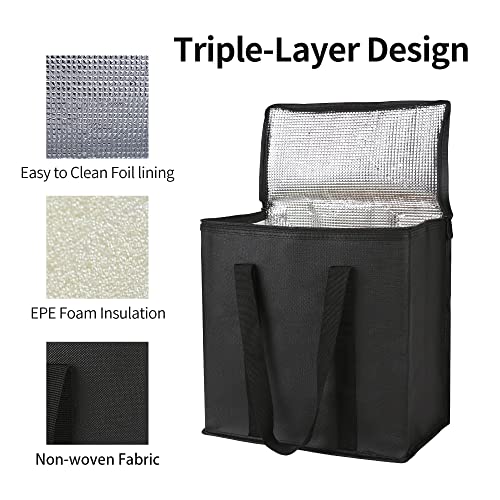 Insulated Food Delivery Bag Hot Cold Meal Carrier Cooler Tote K646948