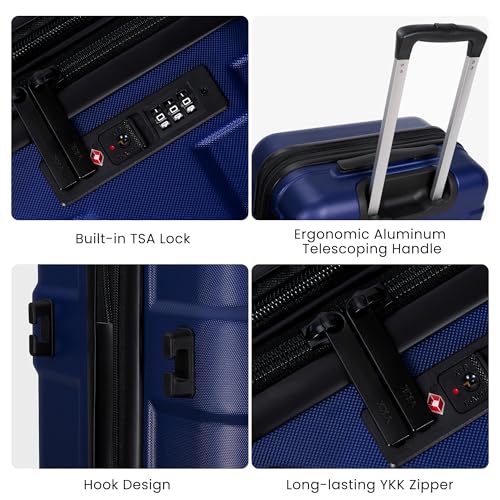 Hardside Carry-On Luggage 22x14x9 with Spinner Wheels R412965
